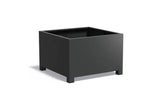 Adezz Carrez Aluminium Plantenbak met Poten Vierkant 120 x 120 x 80 cm Zwartgrijs