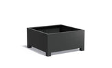 Adezz Carrez Aluminium Plantenbak met Poten Vierkant 120 x 120 x 60 cm Zwartgrijs