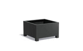 Adezz Carrez Aluminium Plantenbak met Poten Vierkant 100 x 100 x 60 cm Zwartgrijs