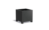 Adezz Carrez Aluminium Plantenbak met Poten Vierkant 80 x 80 x 80 cm Zwartgrijs
