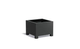 Adezz Carrez Aluminium Plantenbak met Poten Vierkant 80 x 80 x 60 cm Zwartgrijs