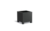 Adezz Carrez Aluminium Plantenbak met Poten Vierkant 70 x 70 x 70 cm Zwartgrijs