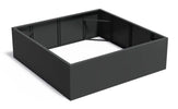Adezz Carrez Aluminium Plantenbak Vierkant zonder Bodem 200 x 200 x 60 cm Zwartgrijs