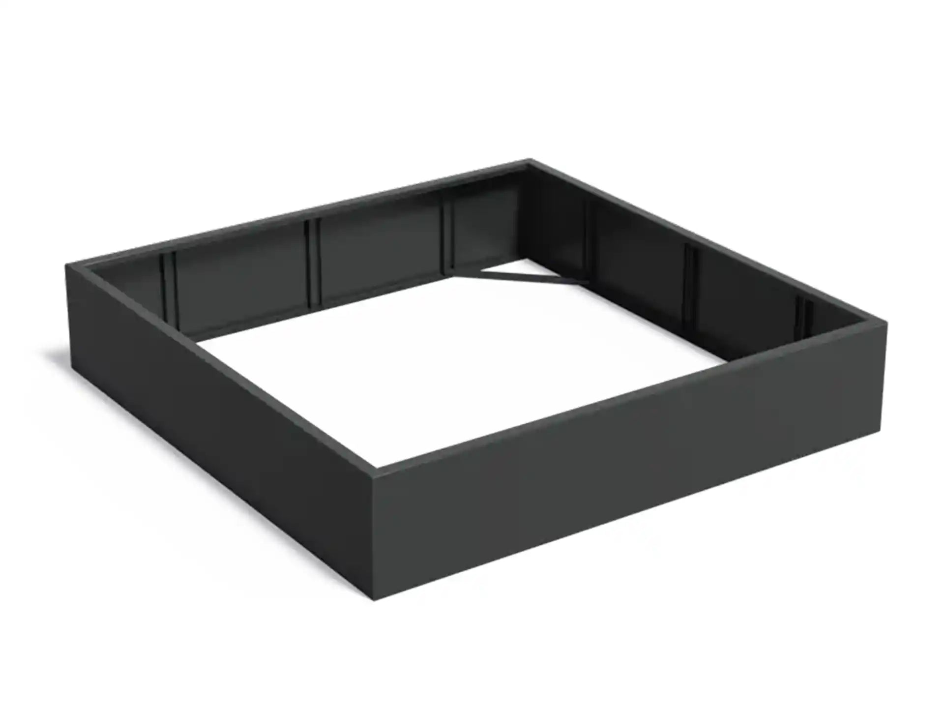 Adezz Carrez Aluminium Plantenbak Vierkant zonder Bodem 200 x 200 x 40 cm Zwartgrijs