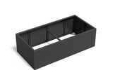 Adezz Carrez Aluminium Plantenbak Rechthoek zonder Bodem 200 x 100 x 60 cm Zwartgrijs