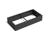 Adezz Carrez Aluminium Plantenbak Rechthoek zonder Bodem 200 x 100 x 40 cm Zwartgrijs