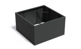Adezz Carrez Aluminium Plantenbak Vierkant zonder Bodem 140 x 140 x 80 cm Zwartgrijs
