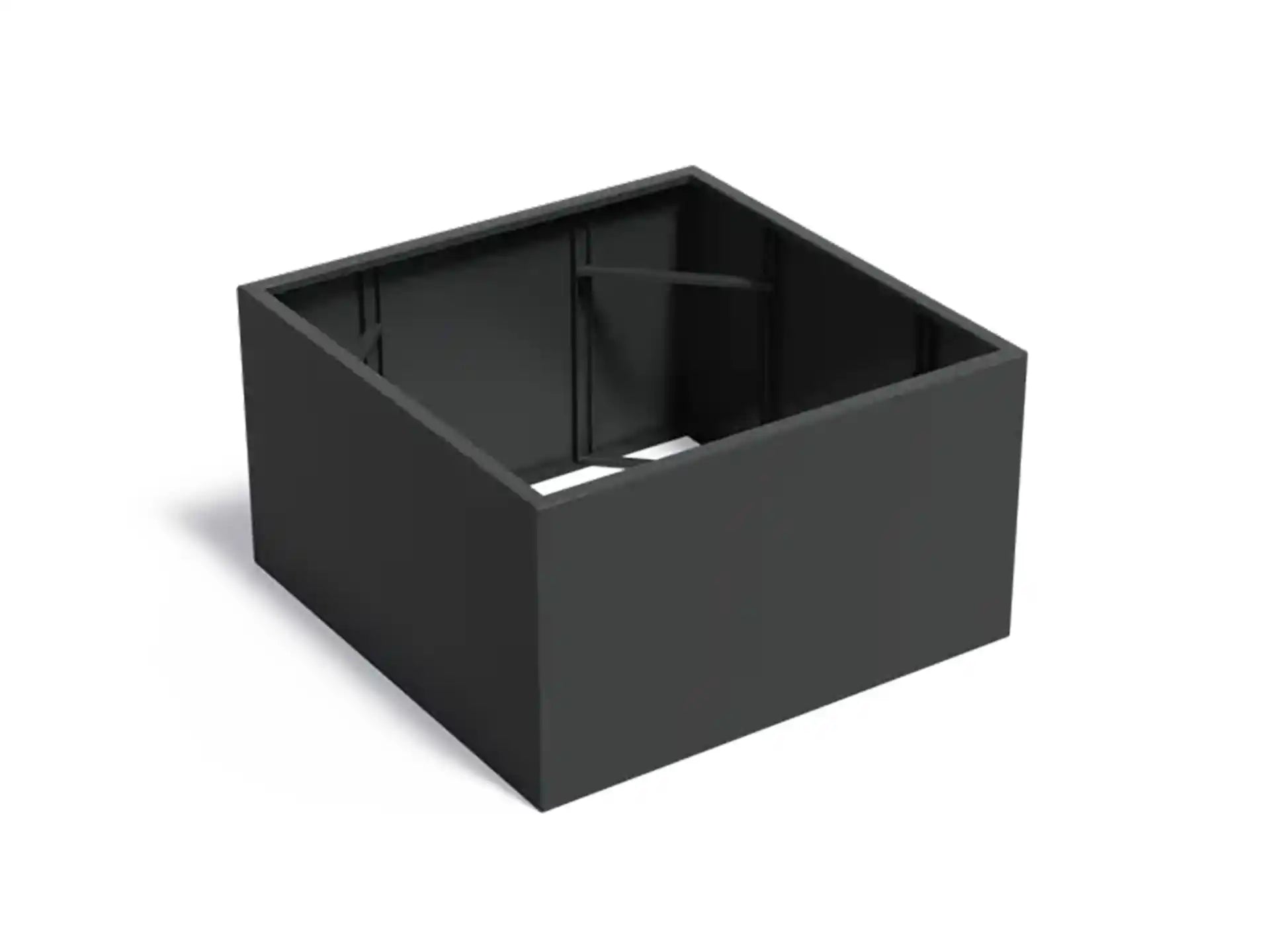 Adezz Carrez Aluminium Plantenbak Vierkant zonder Bodem 140 x 140 x 80 cm Zwartgrijs