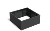 Adezz Carrez Aluminium Plantenbak Vierkant zonder Bodem 140 x 140 x 60 cm Zwartgrijs