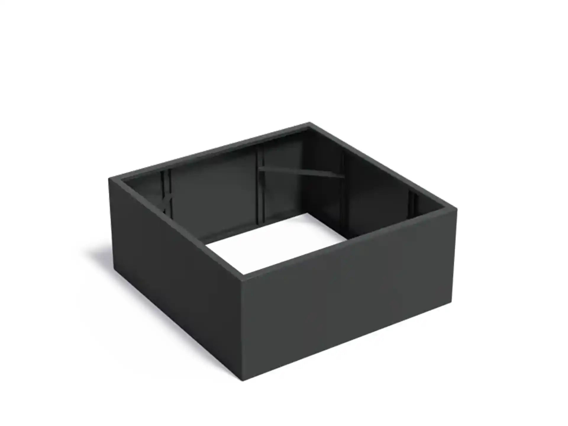 Adezz Carrez Aluminium Plantenbak Vierkant zonder Bodem 140 x 140 x 60 cm Zwartgrijs
