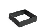 Adezz Carrez Aluminium Plantenbak Vierkant zonder Bodem 140 x 140 x 40 cm Zwartgrijs