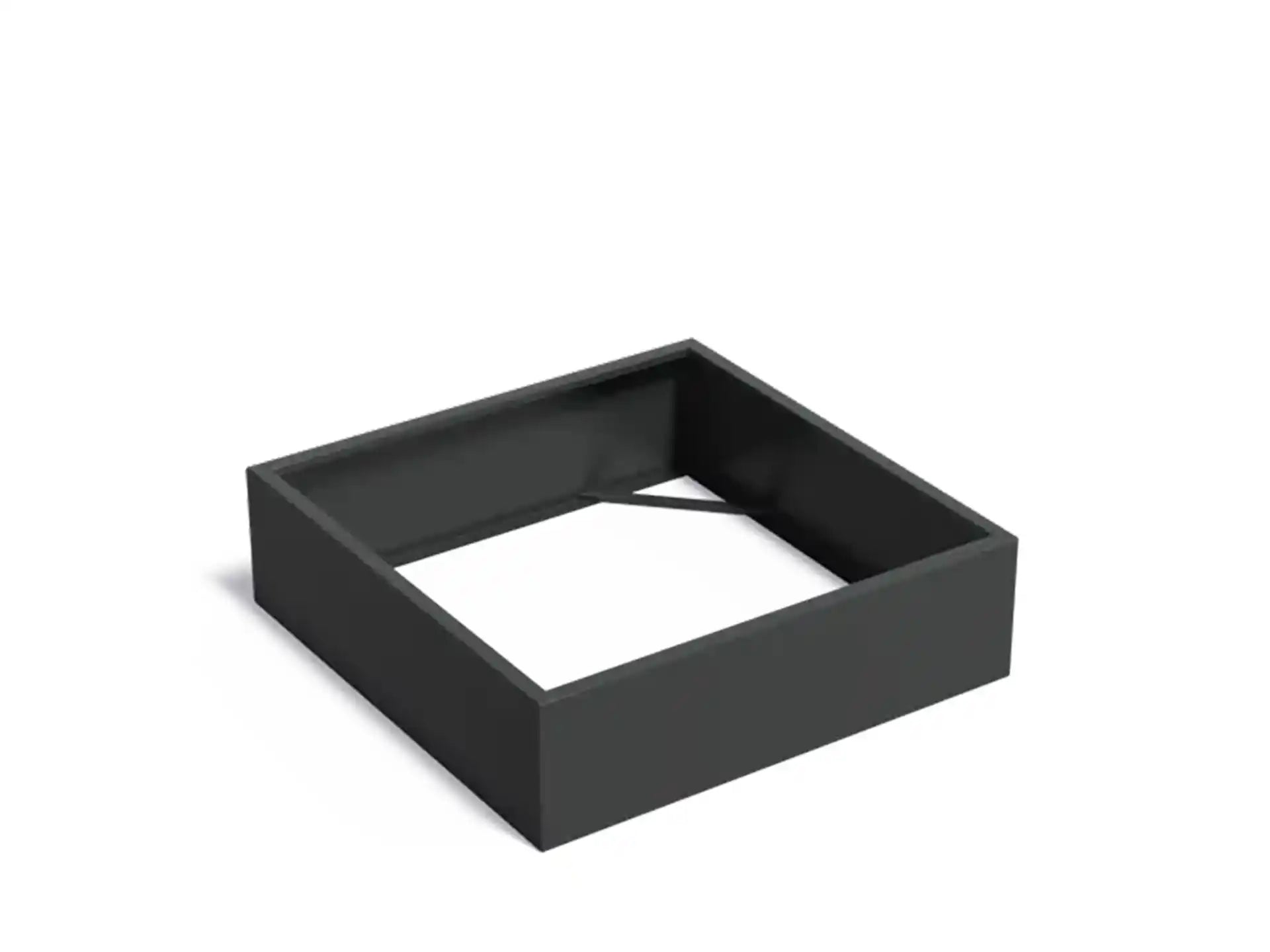 Adezz Carrez Aluminium Plantenbak Vierkant zonder Bodem 140 x 140 x 40 cm Zwartgrijs