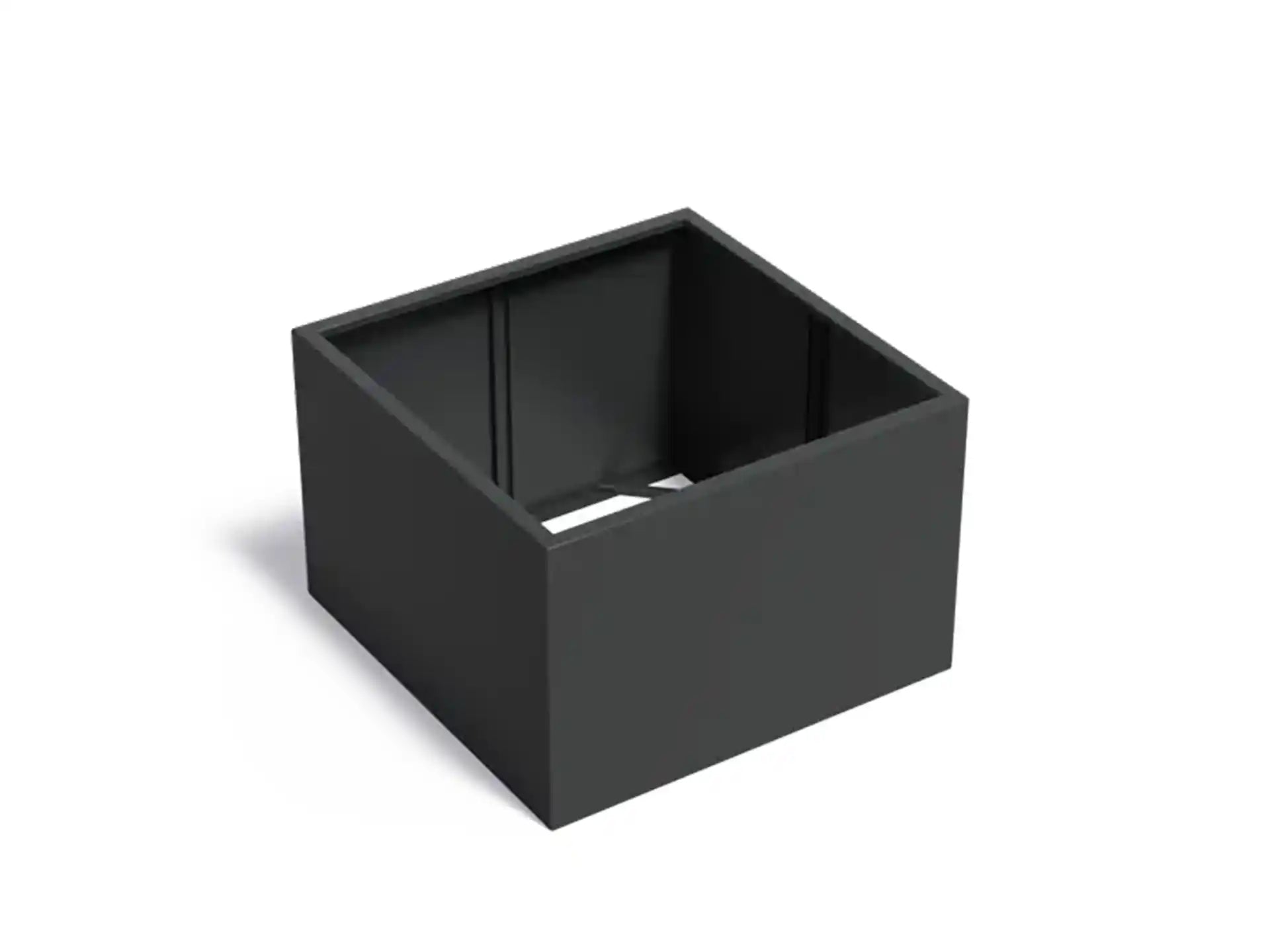 Adezz Carrez Aluminium Plantenbak Vierkant zonder Bodem 120 x 120 x 80 cm Zwartgrijs