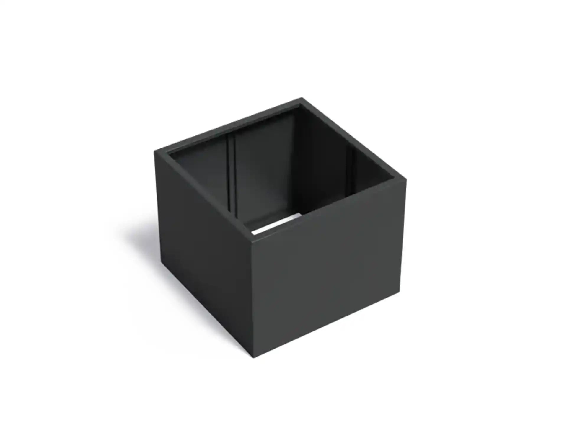 Adezz Carrez Aluminium Plantenbak Vierkant zonder Bodem 100 x 100 x 80 cm Zwartgrijs