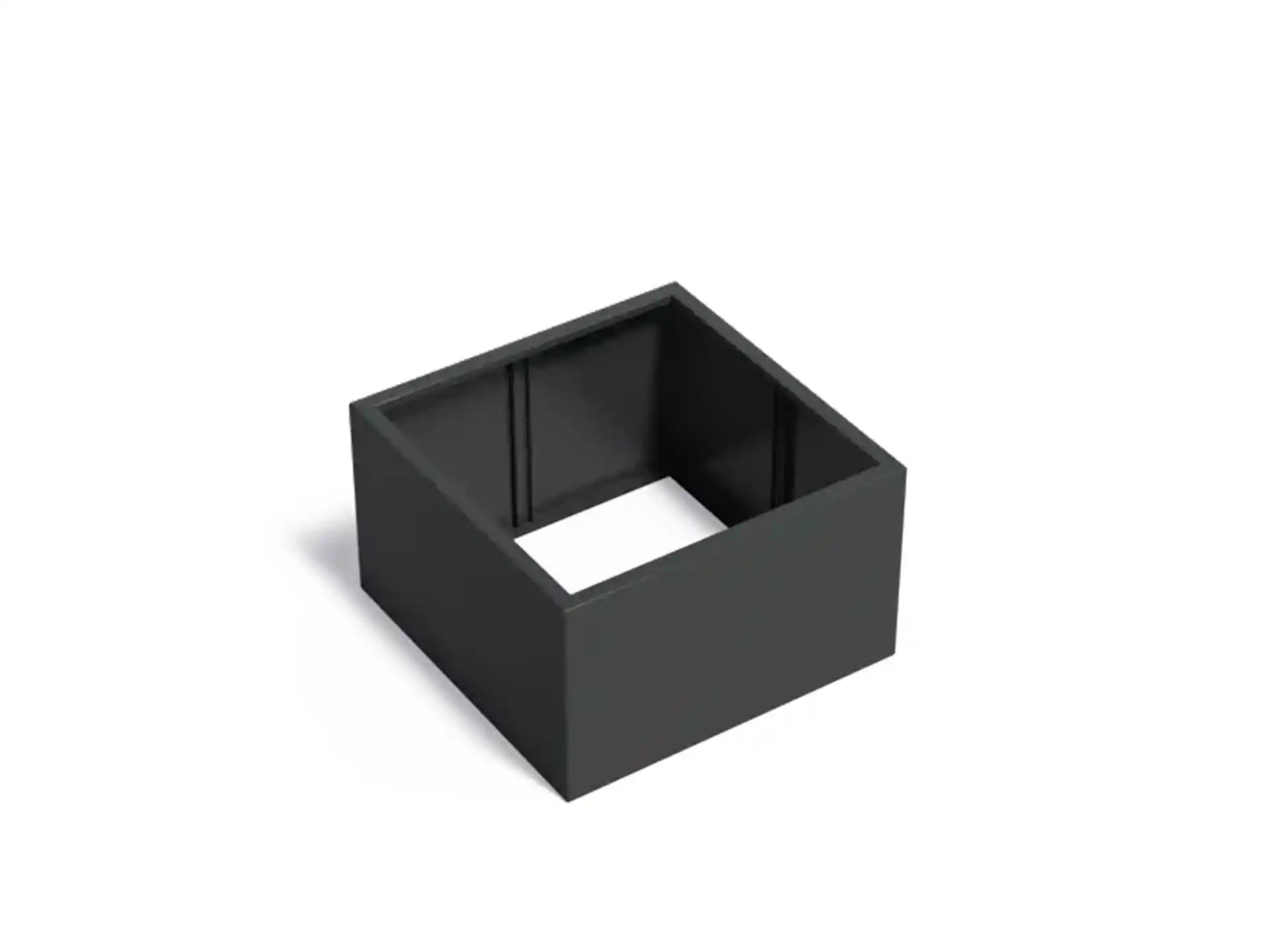 Adezz Carrez Aluminium Plantenbak Vierkant zonder Bodem 100 x 100 x 60 cm Zwartgrijs