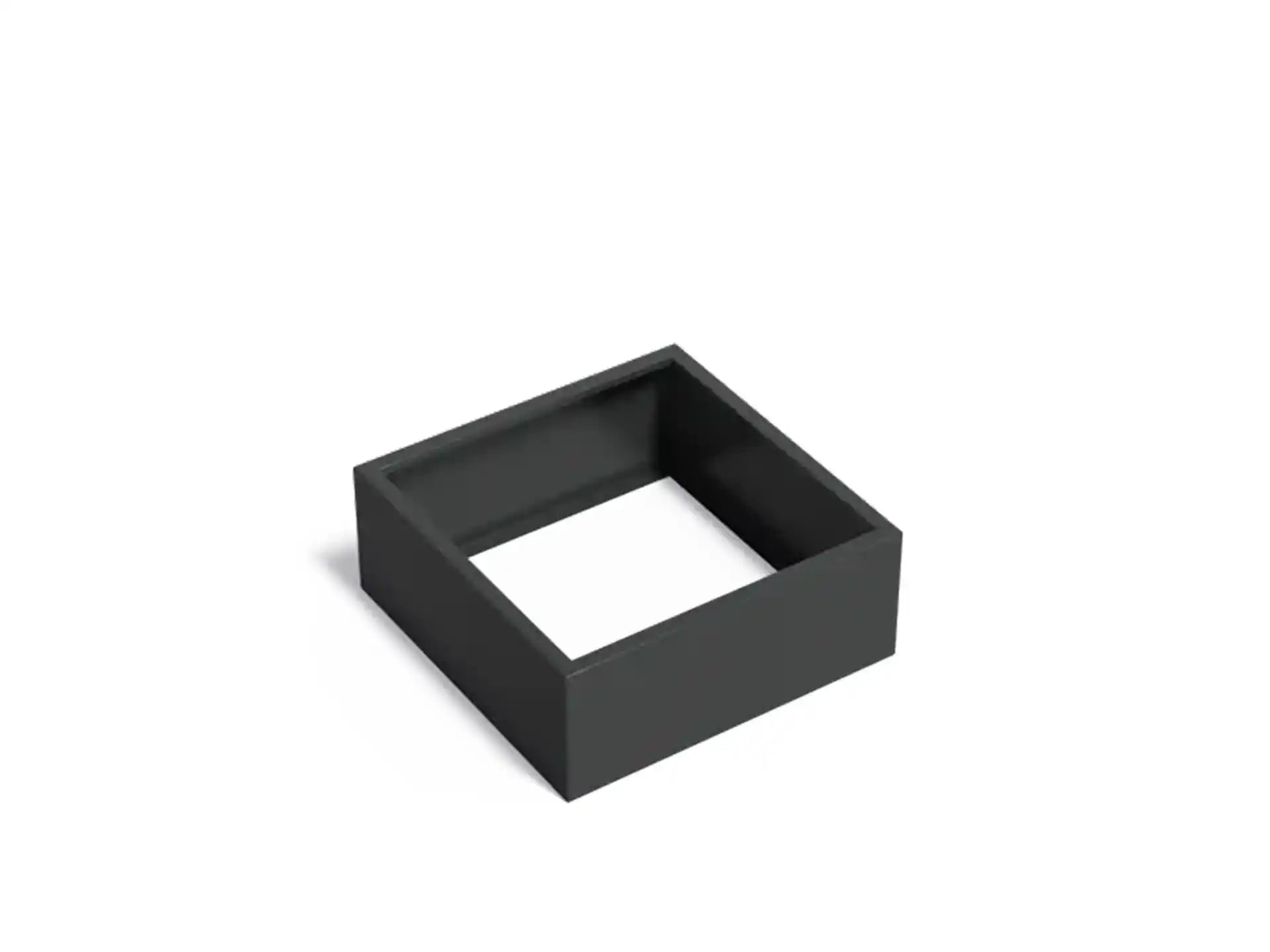 Adezz Carrez Aluminium Plantenbak Vierkant zonder Bodem 100 x 100 x 40 cm Zwartgrijs