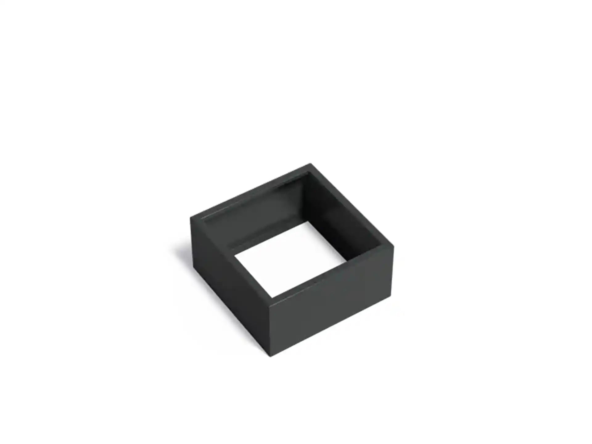 Adezz Carrez Aluminium Plantenbak Vierkant zonder Bodem 80 x 80 x 40 cm Zwartgrijs
