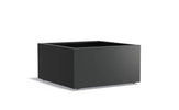 Adezz Carrez Aluminium Plantenbak Vierkant met Wielen 120 x 120 x 60 cm Zwartgrijs