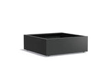 Adezz Carrez Aluminium Plantenbak Vierkant met Wielen 120 x 120 x 40 cm Zwartgrijs