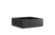 Adezz Carrez Aluminium Plantenbak Vierkant met Wielen 120 x 120 x 40 cm Zwartgrijs