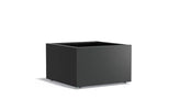 Adezz Carrez Aluminium Plantenbak Vierkant met Wielen 100 x 100 x 60 cm Zwartgrijs
