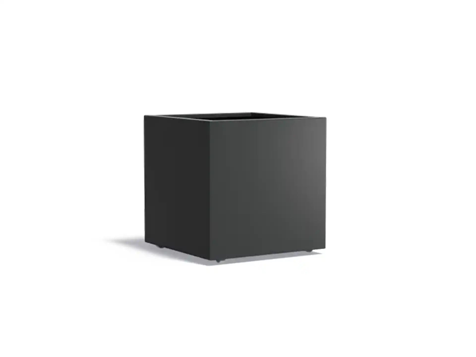 Adezz Carrez Aluminium Plantenbak Vierkant met Wielen 80 x 80 x 80 cm Zwartgrijs