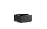 Adezz Carrez Aluminium Plantenbak Vierkant met Wielen 80 x 80 x 40 cm Zwartgrijs