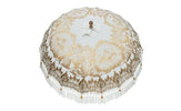 Todo Bien - Bali parasol 180 cm - Crème - Volledig gouden beschildering, fringe