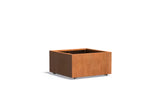 Adezz Carrez Cortenstaal Plantenbak Vierkant met wielen 80 x 80 x 40 cm - met bodem