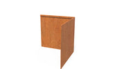 Adezz Kantopsluiting cortenstaal hoek geplet buiten 30 x 30 x 29 cm - 3 mm