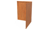 Adezz Kantopsluiting cortenstaal hoek geplet buiten 30 x 30 x 39 cm - 3 mm