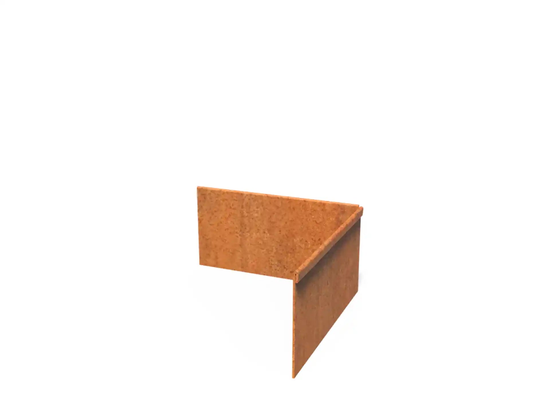 Adezz Kantopsluiting cortenstaal hoek geplet binnen 30 x 30 x 15 cm - 2 mm