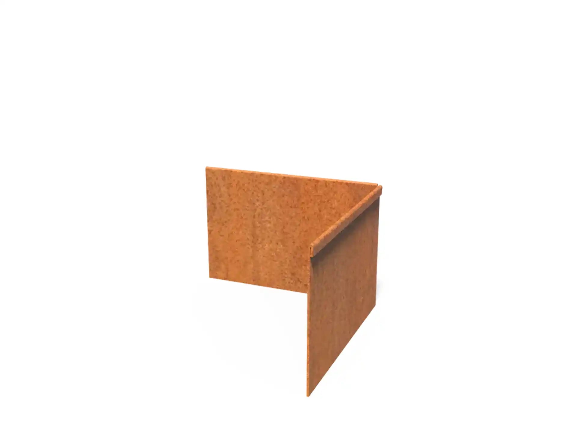 Adezz Kantopsluiting cortenstaal hoek geplet binnen 30 x 30 x 20 cm - 2 mm