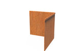 Adezz Kantopsluiting cortenstaal hoek geplet binnen 30 x 30 x 29 cm - 2 mm