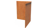Adezz Kantopsluiting cortenstaal hoek geplet binnen 30 x 30 x 39 cm - 3 mm