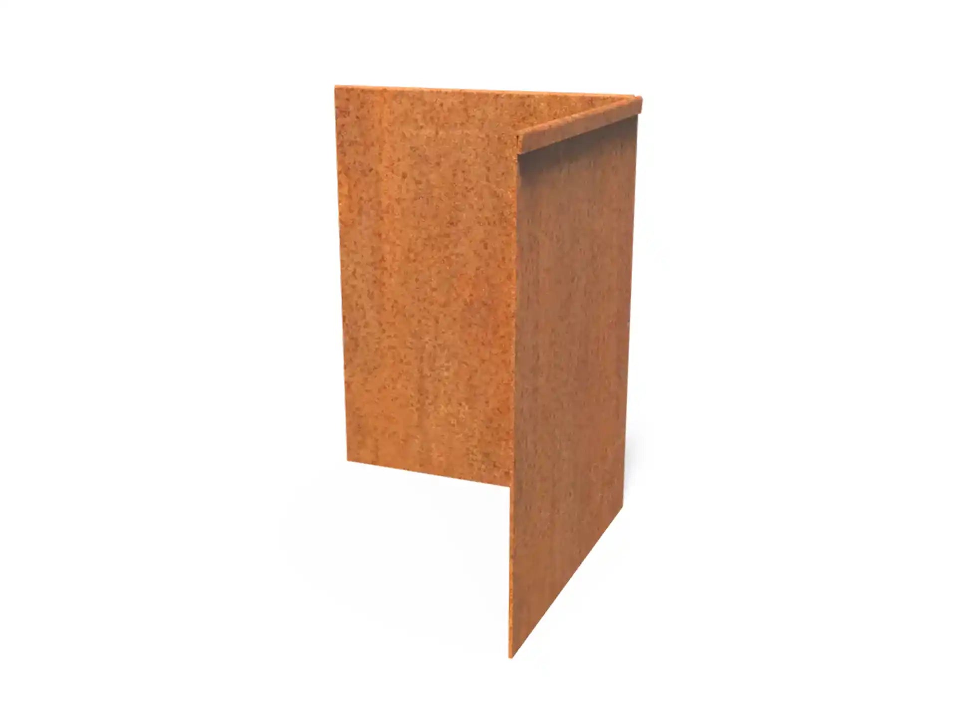 Adezz Kantopsluiting cortenstaal hoek geplet binnen 30 x 30 x 39 cm - 2 mm