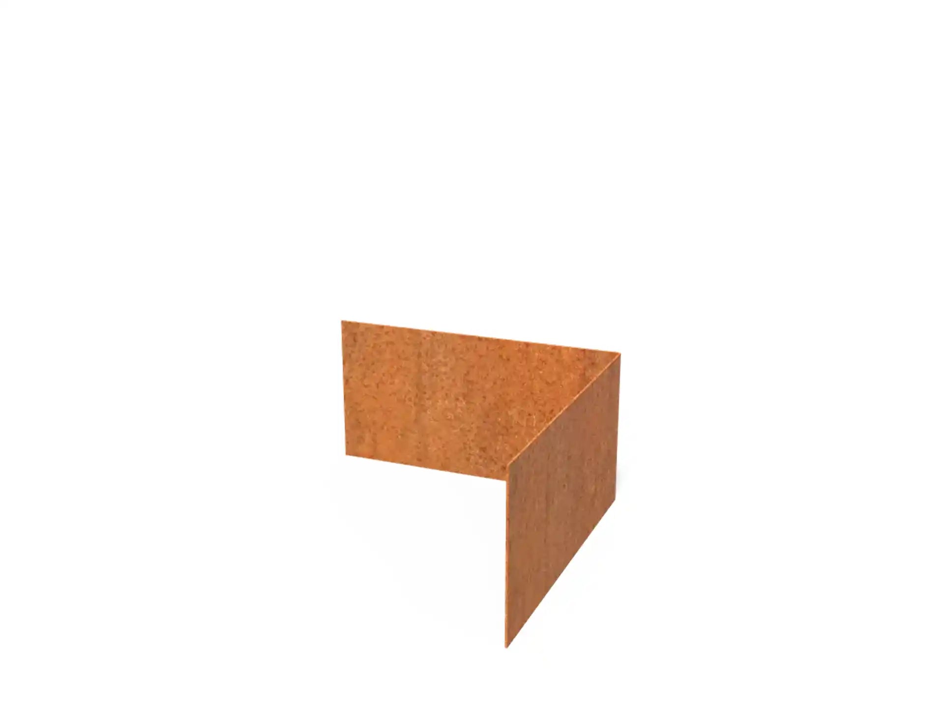 Adezz Kantopsluiting cortenstaal hoek recht buiten 30 x 30 x 10 cm - 2 mm