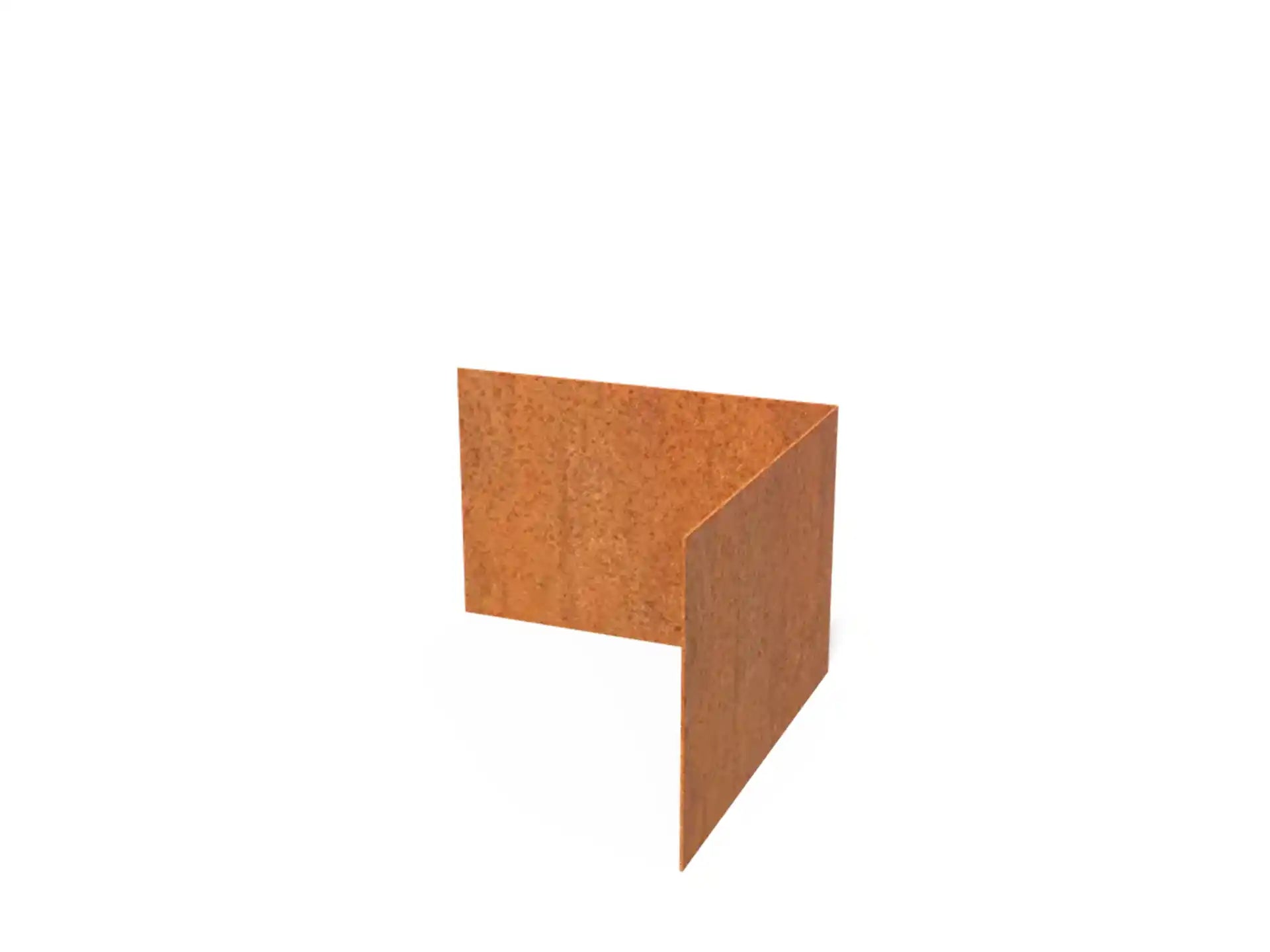 Adezz Kantopsluiting cortenstaal hoek recht buiten 30 x 30 x 15 cm - 2 mm
