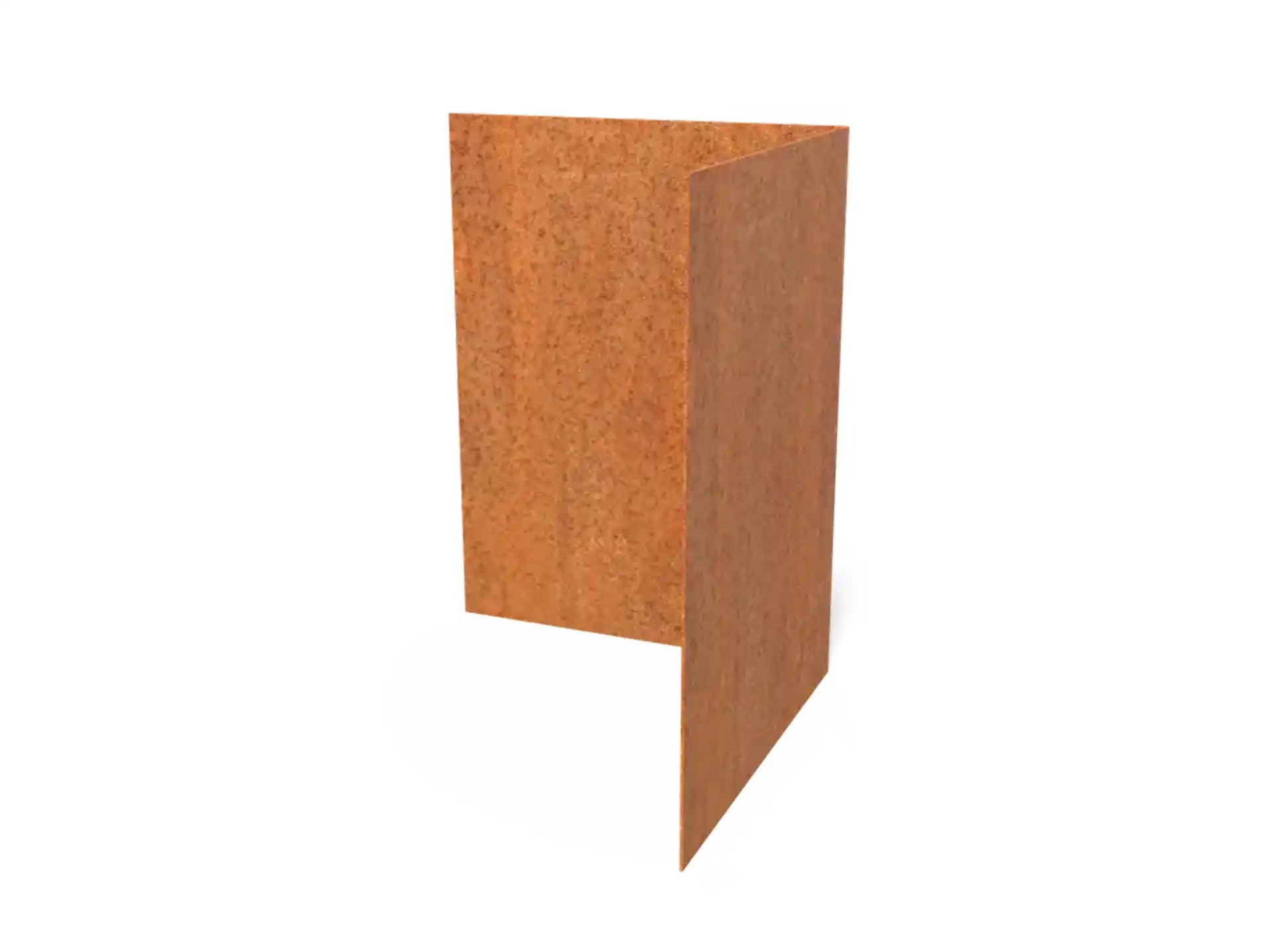 Adezz Kantopsluiting cortenstaal hoek recht buiten 30 x 30 x 39 cm - 2 mm