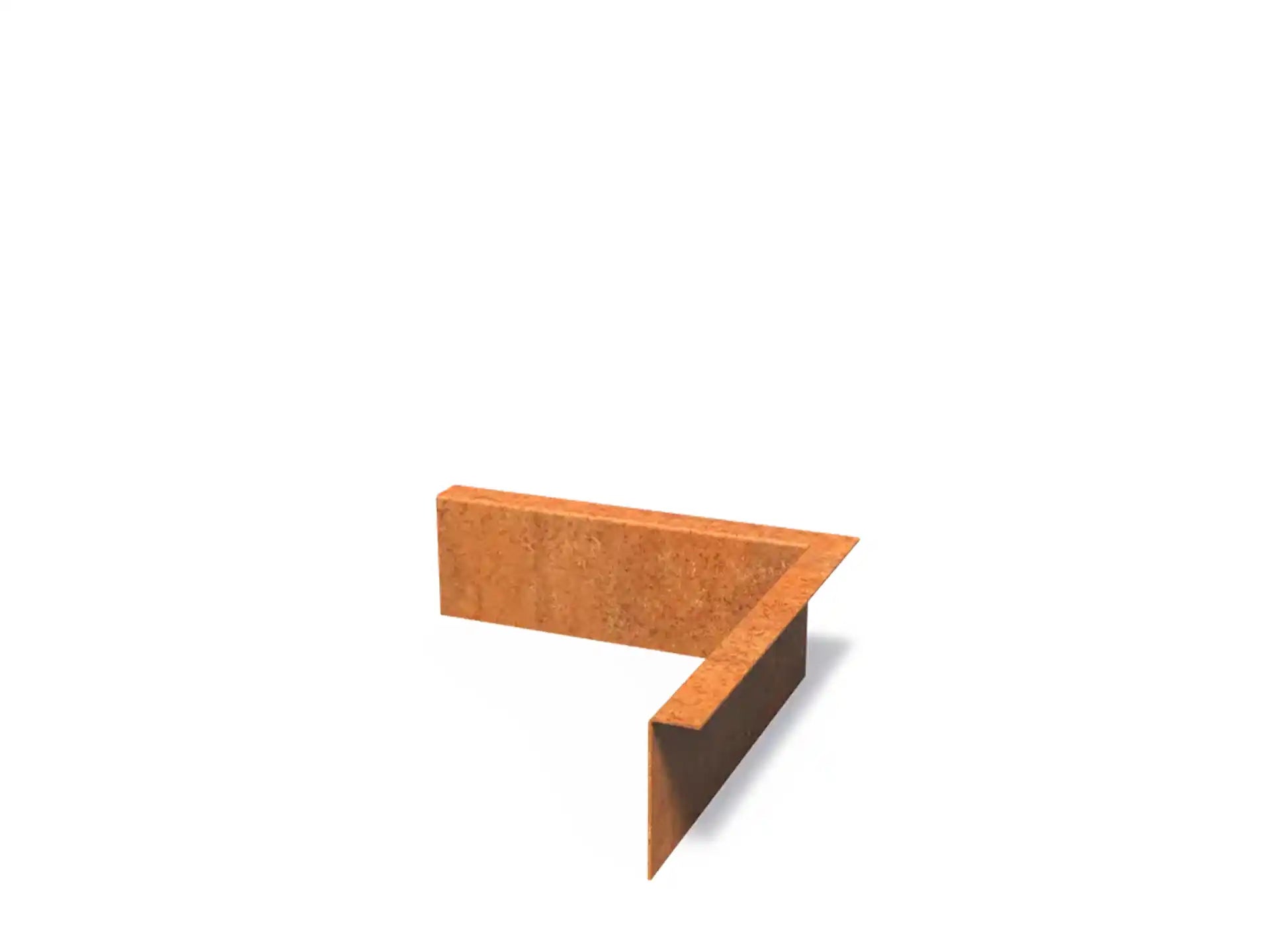 Adezz Kantopsluiting cortenstaal hoek gezet binnen 30 x 30 x 10 cm - 2 mm