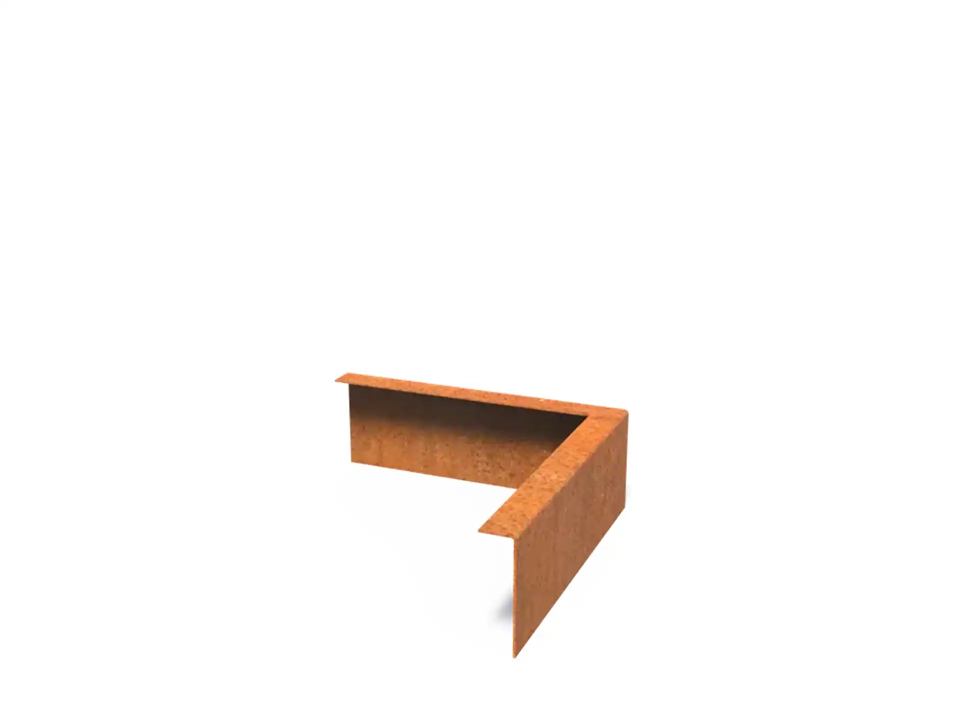 Adezz Kantopsluiting cortenstaal hoek gezet buiten 30 x 30 x 10 cm - 2 mm