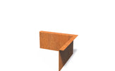 Adezz Kantopsluiting cortenstaal hoek gezet binnen 30 x 30 x 15 cm - 2 mm