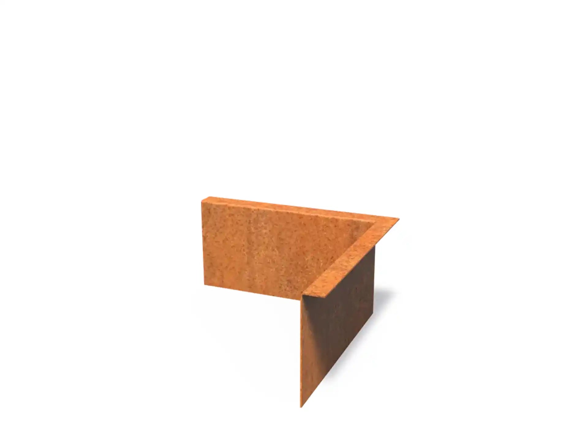 Adezz Kantopsluiting cortenstaal hoek gezet binnen 30 x 30 x 15 cm - 2 mm