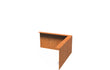 Adezz Kantopsluiting cortenstaal hoek gezet buiten 30 x 30 x 15 cm - 2 mm
