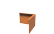 Adezz Kantopsluiting cortenstaal hoek gezet buiten 30 x 30 x 20 cm - 3 mm