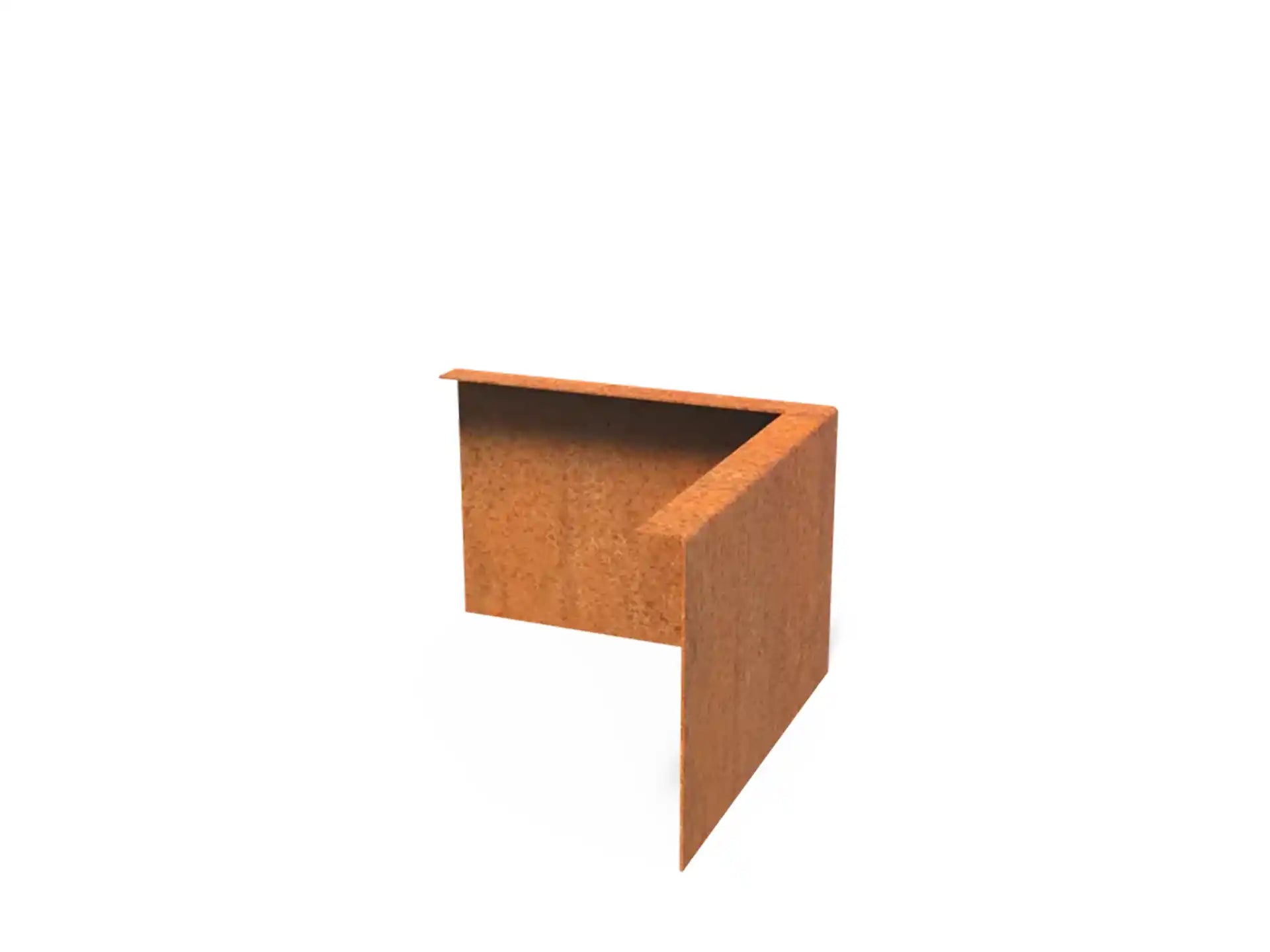 Adezz Kantopsluiting cortenstaal hoek gezet buiten 30 x 30 x 20 cm - 2 mm