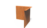 Adezz Kantopsluiting cortenstaal hoek gezet buiten 30 x 30 x 29 cm - 2 mm