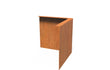 Adezz Kantopsluiting cortenstaal hoek gezet buiten 30 x 30 x 39 cm - 3 mm