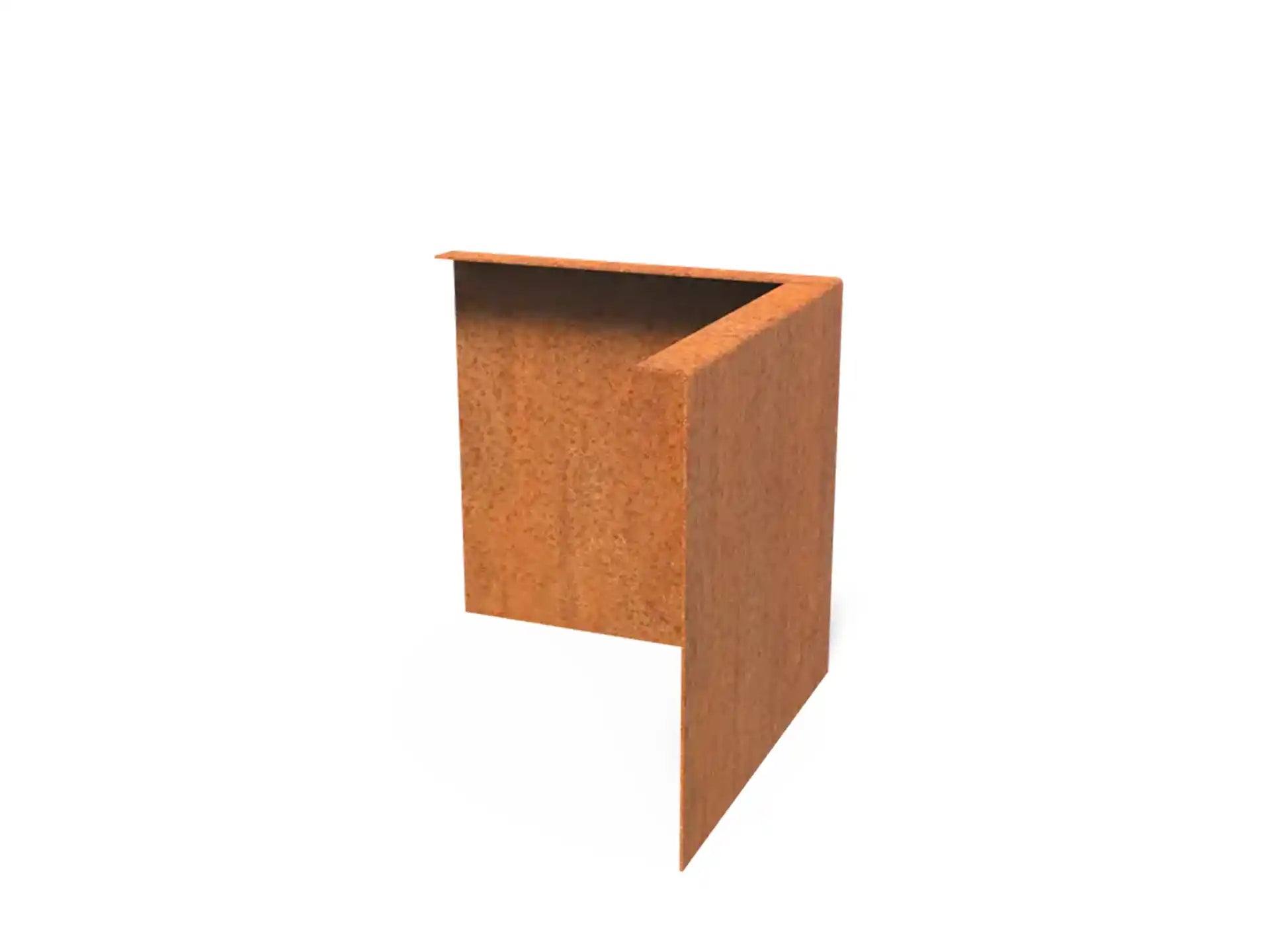 Adezz Kantopsluiting cortenstaal hoek gezet buiten 30 x 30 x 39 cm - 3 mm