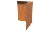 Adezz Kantopsluiting cortenstaal hoek gezet buiten 30 x 30 x 39 cm - 2 mm